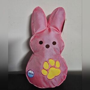 Nwt Easter Pink Peeps Bunny Squeak Dog Toy Plush 10,5"